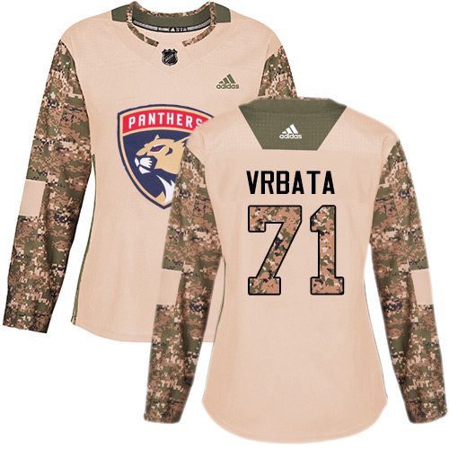 Adidas Panthers #71 Radim Vrbata Camo Authentic Veterans Day Women's Stitched NHL Jersey